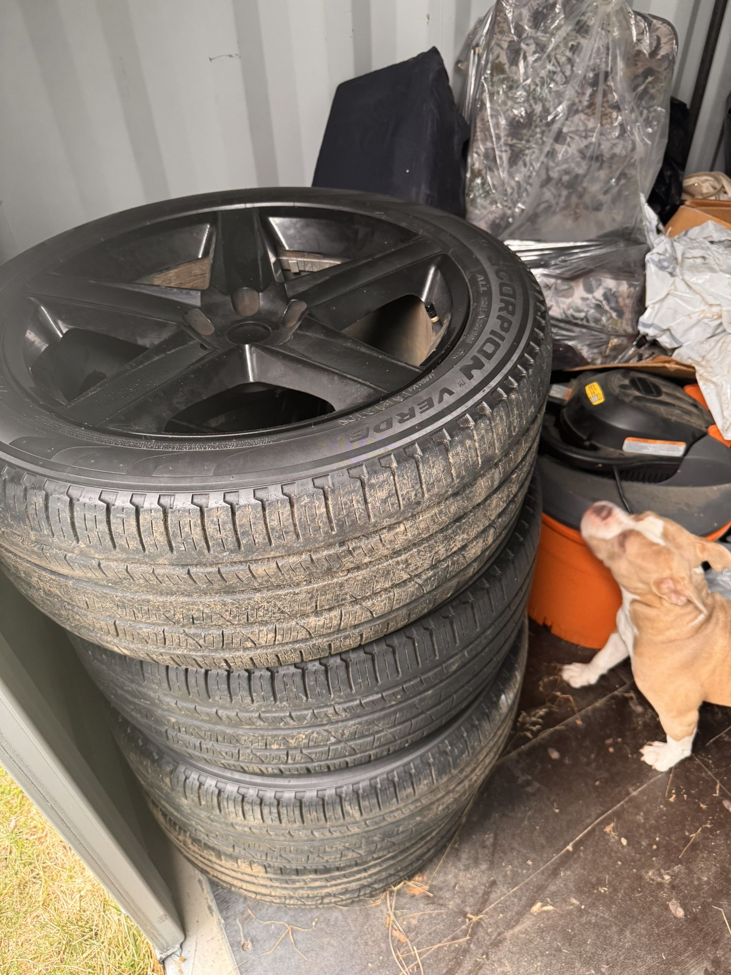 4 SRT Wheels & Tire Set Of 275/45 R20 110V With Purchase A Free Set Of Real Good Condition Michelin’s The Same Size for Winter