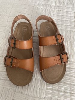 Cat & Jack Tan Double Buckle Sandals