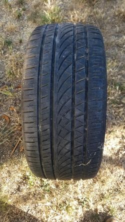 Two tires in good condition still have some life in them for 80 for both