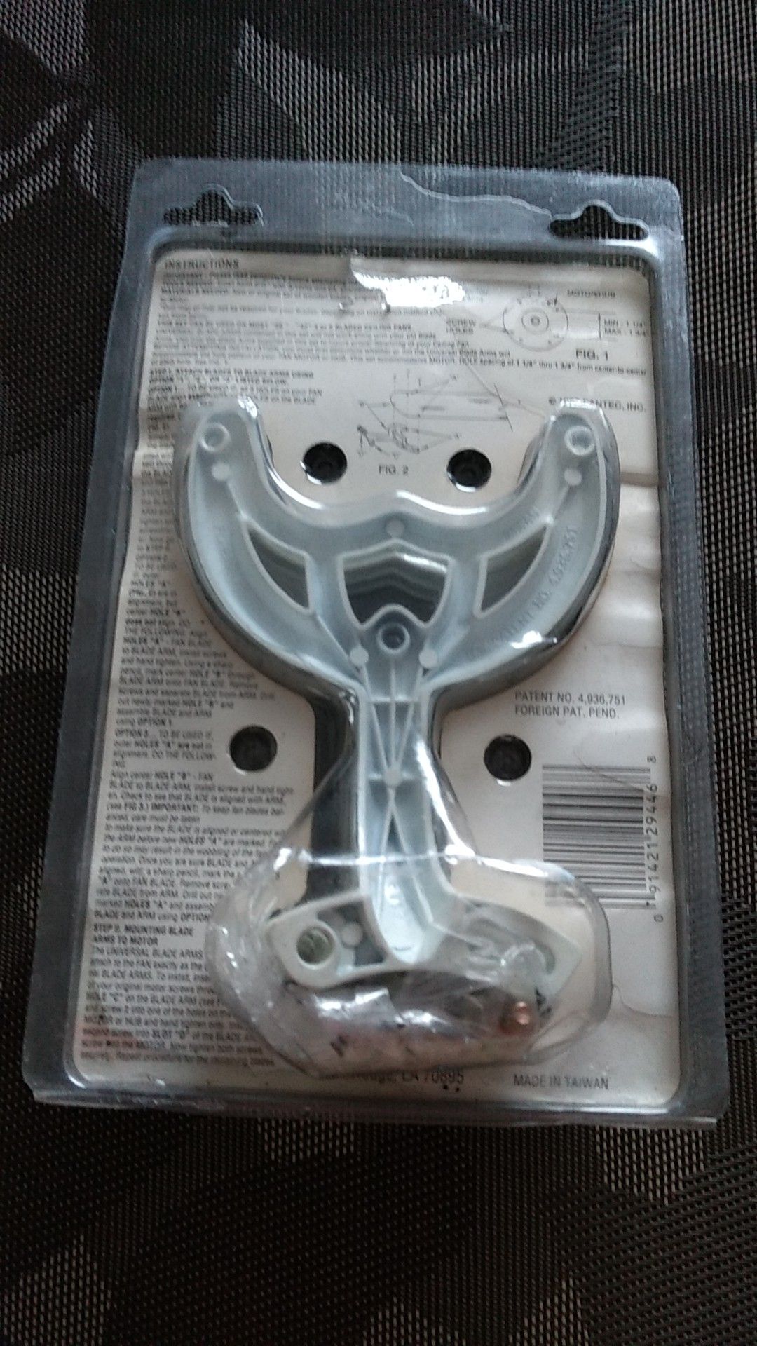 Universal ceiling fan blade arms 42 in 5 pieces set for 4 or 5 blade