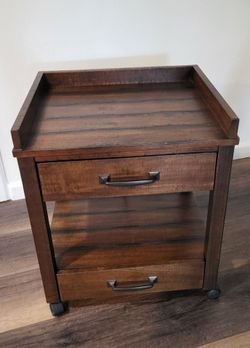 Signature Design by Ashley Rolling Printer Stand with Storage Rustic Brown
Mobile Printer Cart