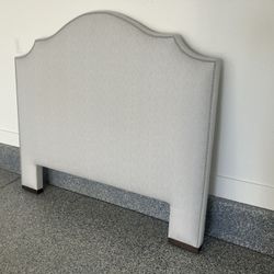 Nice Gray Microfiber Custom Queen Headboard