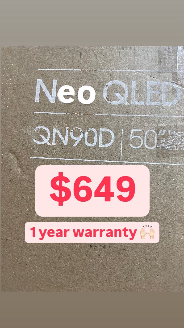 SAMSUNG 50-Inch Class Neo QLED 4K QN90D Series Quantum HDR+, Dolby Atmos, Object Tracking Sound+, Anti-Glare, Gaming Hub, Q-Symphony, Smart TV with Al