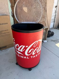 Coca-Cola Rolling Party Ice Chest - Barrel Drink Cooler 🥤