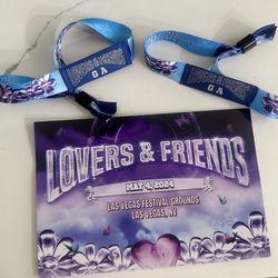 2 Tickets Lovers and Friends Festival Las Vegas May 4