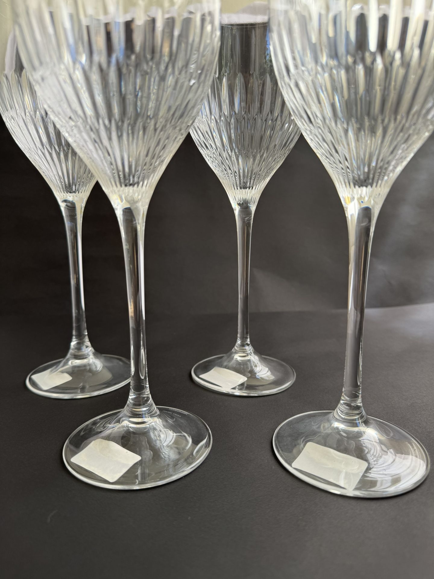 Vera Wang Wedgwood Chime Goblet Crystal Glasses Set of 4