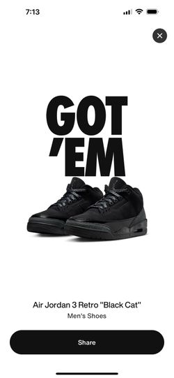 Jordan black cat 3