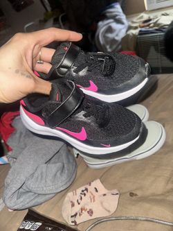 Black And Pink Kid Nikes