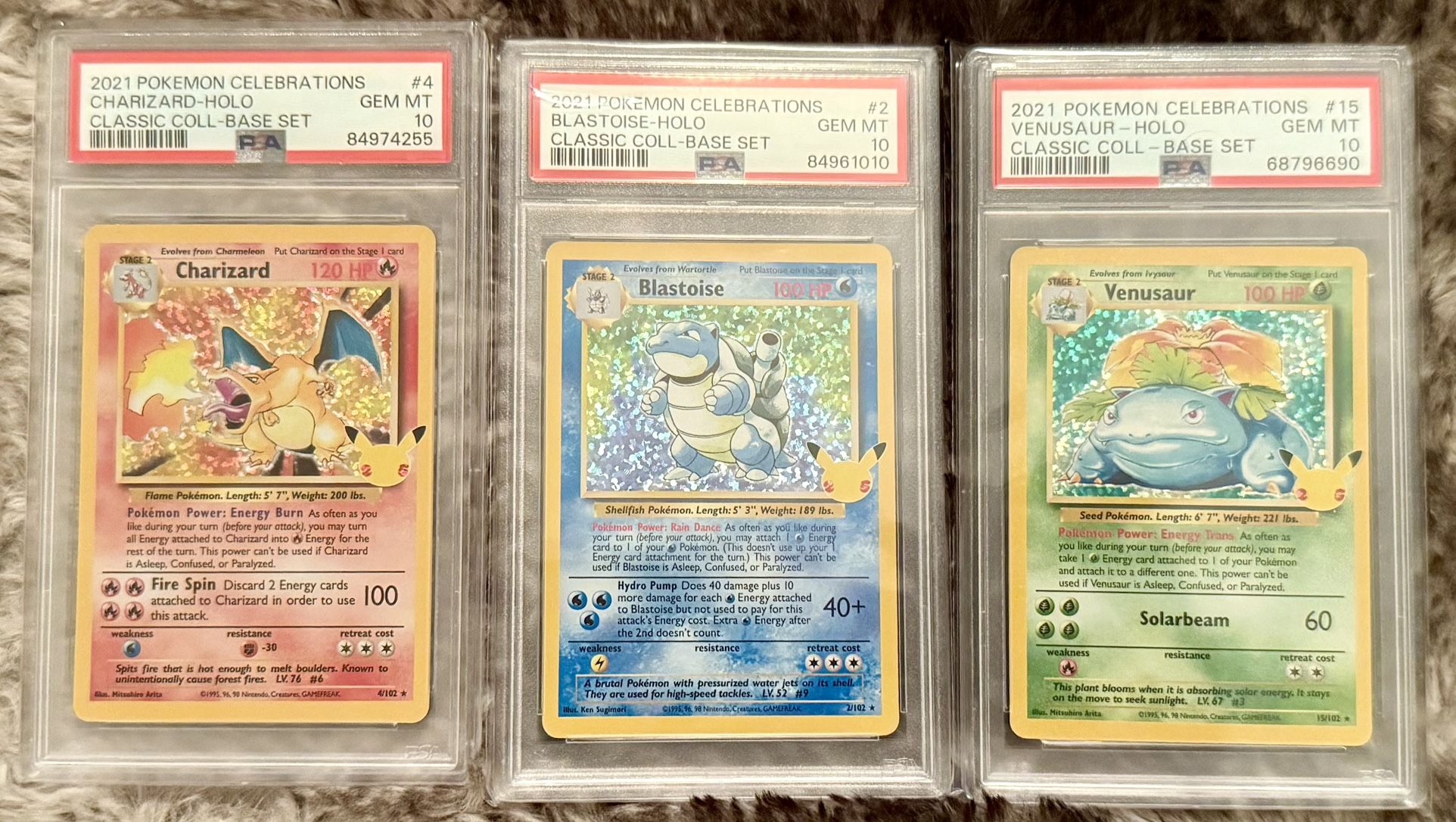 Pokemon PSA 10 Set Of 3 Celebrations