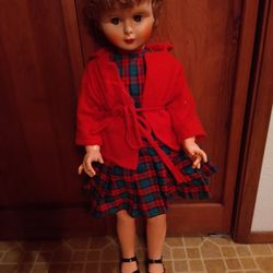 Vintage late 50's Large Standing Doll