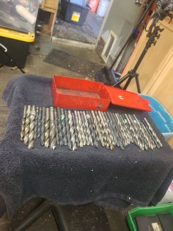 40 drill bits random lot 3/8" to 3/4" lots of sizes