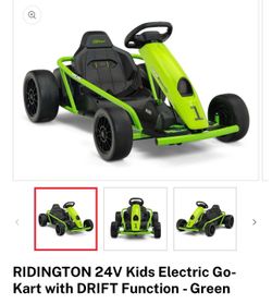 24V Kids Electric Go-Kart with DRIFT Function - Green