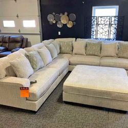 OM• $38 Initial • Brand New// Rawcliffe 3 Piece Sectional/ Couch 