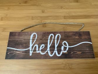Hello sign door wall yard home decor