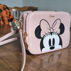 Disney Minnie Mouse Shoulder Bag Pink Leather Brand New!!! 