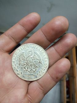 1882 Mexican silver coin