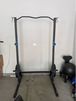 Squat Rack + Olympic BB + Weights