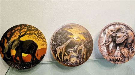 3 Safari Table Plaques