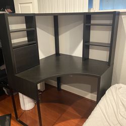 IKEA Micke Corner Desk (Black Brown)