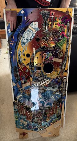Pinball Top, Back Glass And Bar Items