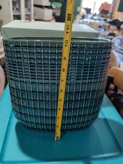 Contemporary teal vase
