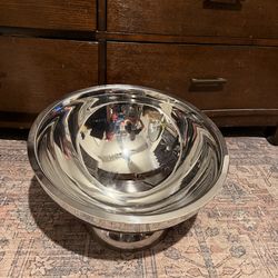 Large silver decor bowl