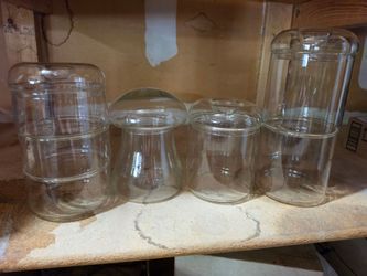 Clear Glass Canisters with Lids – Set