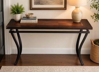 Entry table Console Sofa Table Metal Base Perfect entryway table or sofa table behind the couch  42” x 16” x 28” high