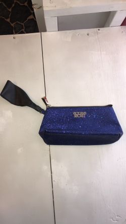 Purple glittery Victoria’s Secret wristlet/cosmetic bag