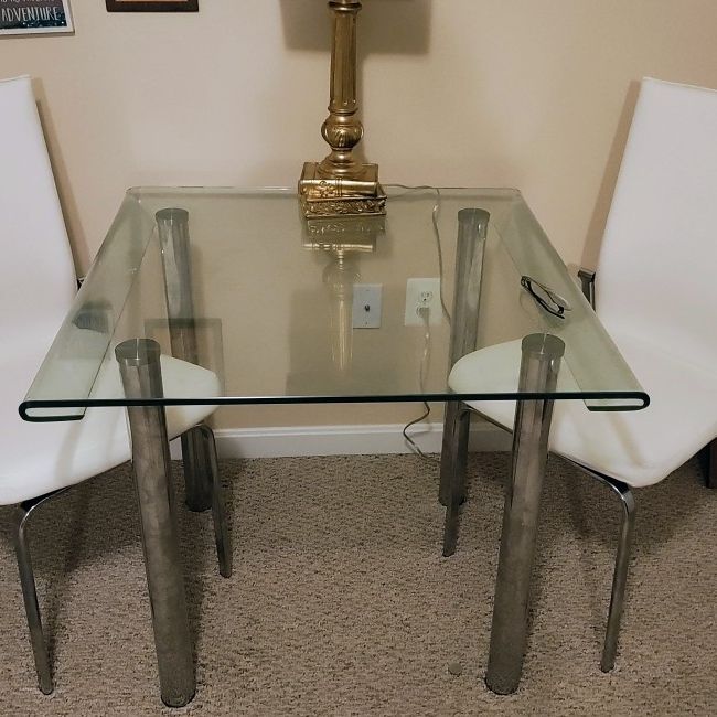 Glass Table Dinette Set