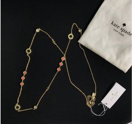 Kate Spade Flamingo Spot the Spade Necklace 