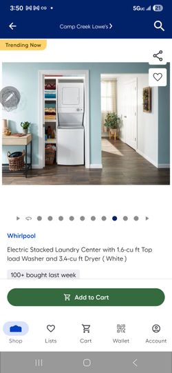 New Whirlpool Model WET4024HW0