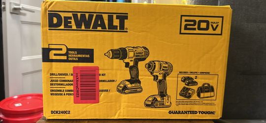 NEW DeWalt 20V MAX Cordless 2-Tool Combo Kit (Unopened Box - DCK240C2)