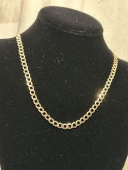 14k  Cuban Diamond Cut Chain 
