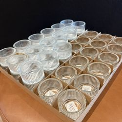 Ribbed Tea Light Vases