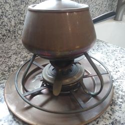 Vintage Copper Warmar With Tray