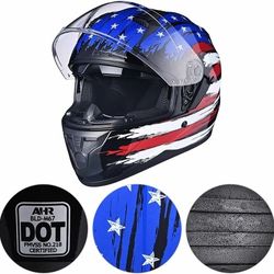 AHR Motorcycle Full Face Helmet Dual Visor Street Bike Lightweight DOT Approved Helmet Snowmobile Touring Sports for Adult Run-F
$89.90 on Amazon 