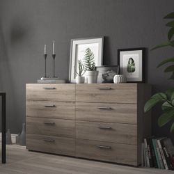8 Drawer Double Dresser in Truffle