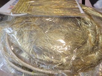 10 Pcs Gold Party Decor 3 Tier Fringe Chandelier Tinsel Curtain