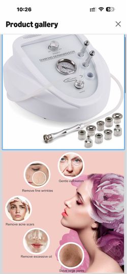 Diamond Microdermabrasion Machine, Yofuly 65-68cmHg Suction Power Professional Dermabrasion, Home Use Facial Skin Care Equipment