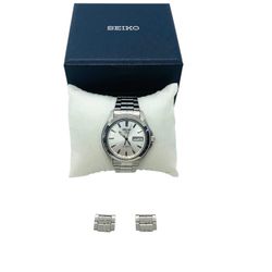 Seiko Men's Series 5 Silver Dial Day/Date Automatic Watch - SE-SNKK87