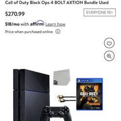 PS4 Slim Call Of Duty 3 Bundle Like New With Game And Camo Controller 