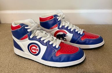 Air Jordan 1 High-Top Sneakers Featuring Chicago Cubs Theme