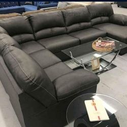 Leather 3 Pieces Sectional Couch Same Day Delivery