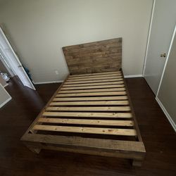 Queen Bed Frame West Elm Emmerson® Reclaimed Natural Wood Queen  Bed