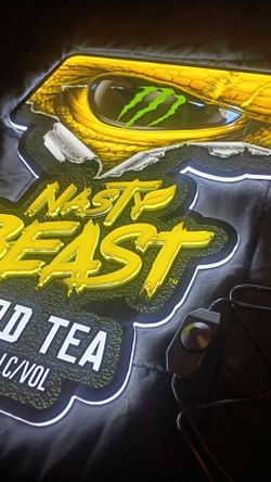 Monster Energy Nasty Beast Hard Tea LED Bar Sign