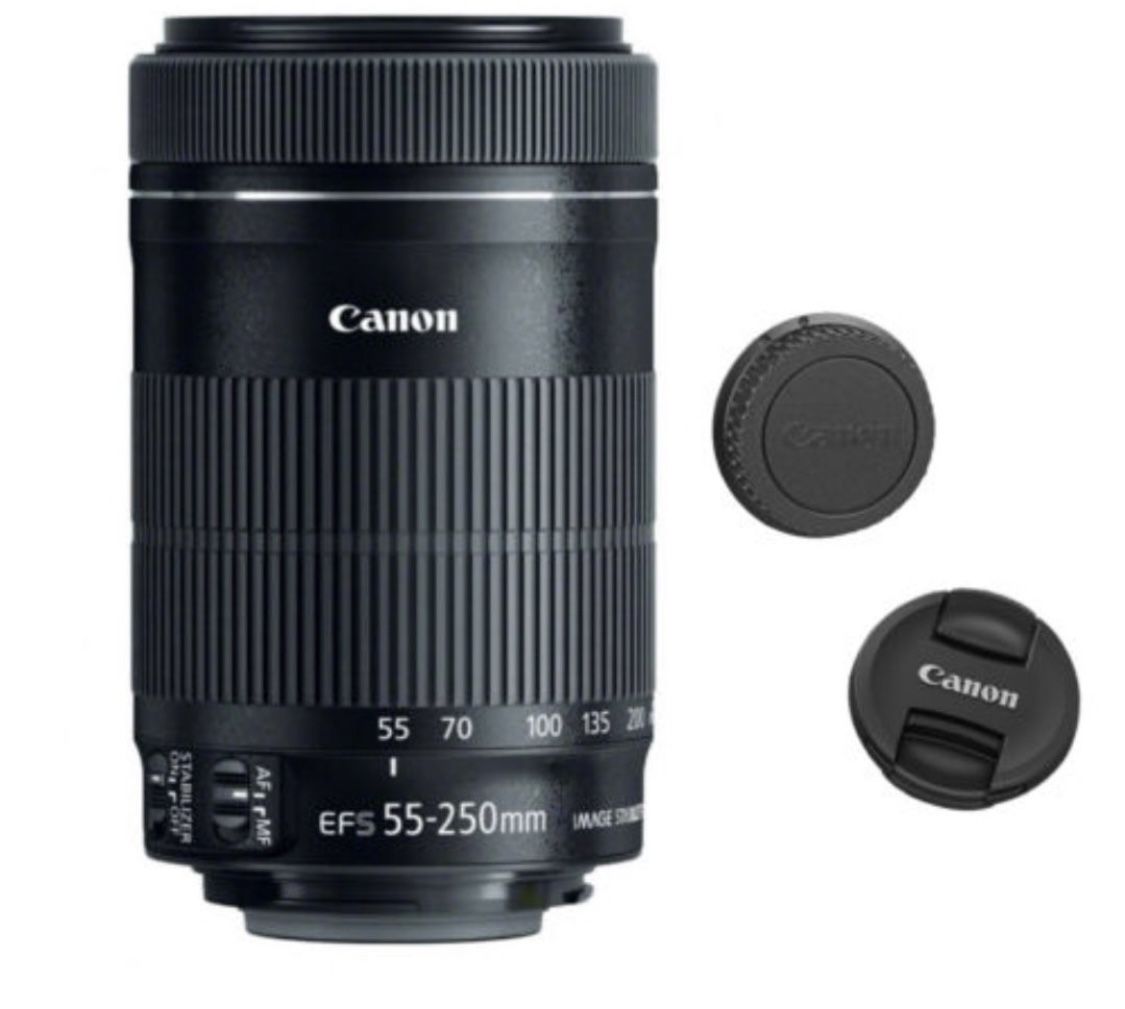 55-250mm Canon Lens with Caps