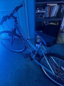 Blue mountain bike