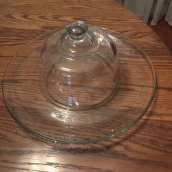 Princess house platter and dome for cheese