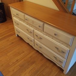 Dresser With Mirror and Headboard
